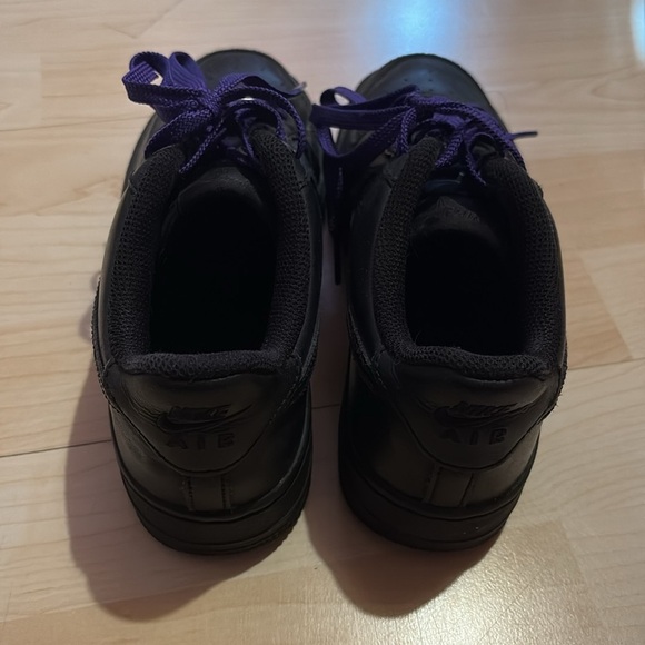 Nike air force one Black Sneakers with Purple Laces - Picture 3 of 3